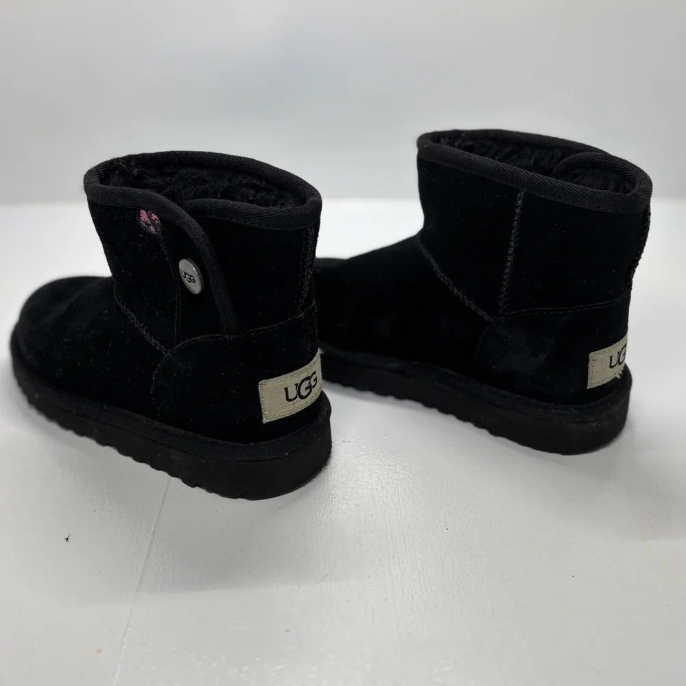 UGG Jona Mini Boot Black Kids Size 10 Toddler EU 27.5 Winter Boots